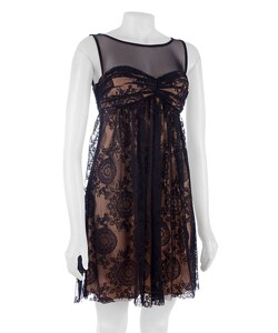 London Times Sleeveless Lace Dress