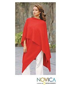'Fire' Alpaca Wool Wrap (Peru)