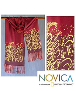 Silk and Cotton 'Magical World' Shawl (Thailand)