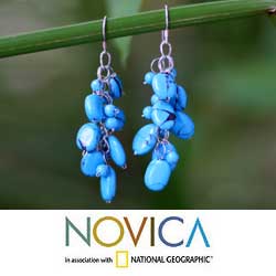Turquoise 'Blue Clouds' Earrings (Thailand)