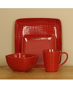 Cuisinart 16-piece Red Square Dinnerware Set