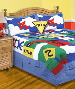 Crossroads All Cotton 4-piece Twin Quilt Set