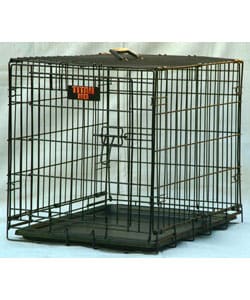 Single Door Large 42-inch Folding Medium to Large Dog Crate Cage