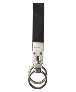 Burberry Black Plaid Double Key Fob