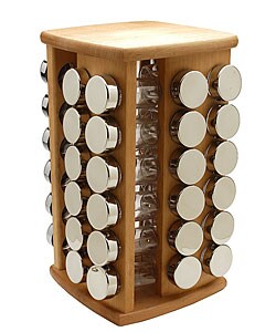 MIU France 48-jar Beechwood Spice Rack