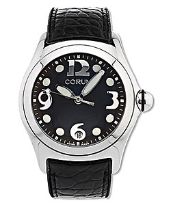 Corum Bubble Men's XL Black Quartz Watch