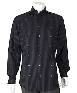 Dolce & Gabbana Men's Navy Striped Dress Shirt