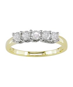 14k Five Stone 1/2ct TDW Diamond Anniversary Ring (H-I,I2-I3)