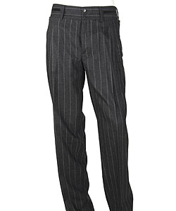 Dolce & Gabbana Men's Grey Stripe Wool Pants