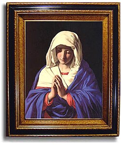 Virgin in Prayer by Sassoferrato Framed Canvas Art