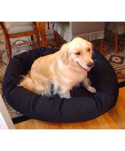 Extra Large 52-inch Luxurious Bagel Style Donut Plush Pet Dog Bed