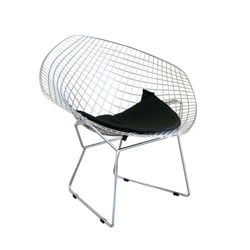 Rupert Chrome Steel Chair with Leatherette Seat Pad