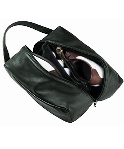 Royce Leather Deluxe Dark Green Shoe Bag