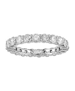 18k White Gold 2ct TDW Round Diamond Eternity Band (H-I, I1-I2)