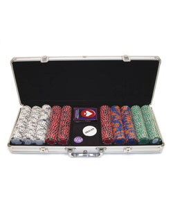 300-piece Tri-Color Crowns & Dice Poker Chip Set