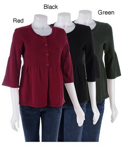 Sweaterworks 4-Button Swing Sweater Babydoll