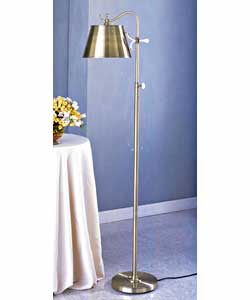 Adjustable Vintage Brass Finish Pharmacy Floor Lamp