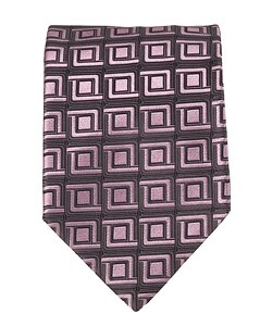 Dolce & Gabbana Pink and Grey Square Design Tie