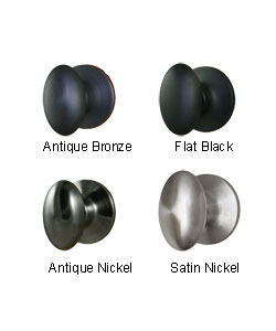 Egg Shaped Privacy Door Knob Pair