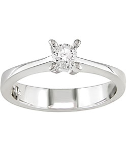 14k White Gold 1/8ct Diamond Engagement Ring