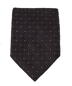 Dolce & Gabbana Black Silk Tie with Circular Design