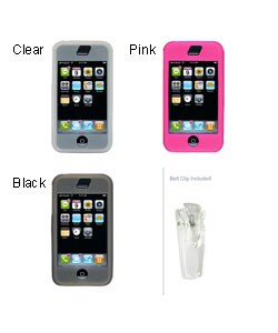 Silicone Skin Case with Belt Clip for iPhone