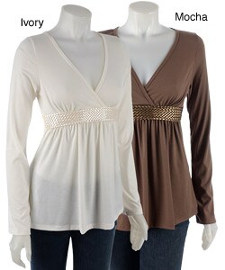Storm Tees Long-sleeve Tee with Lattice Trim