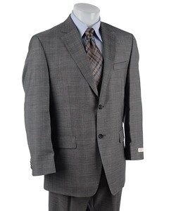 Michael Kors Men's Grey Plaid 2-button Wool Suit