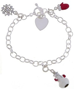 Sterling Silver Winter Wonderland Charm Bracelet