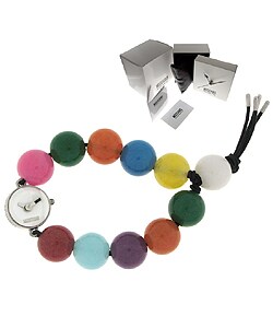 Moschino 'Multicolored Stones' Beaded Watch