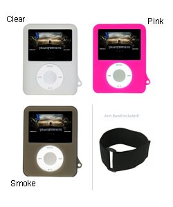 Silicon Skin Case with Arm Band for iPod nano 3rd