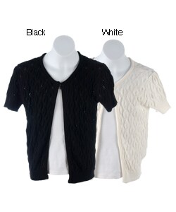 Girl's Diamond Pointelle Cardigan