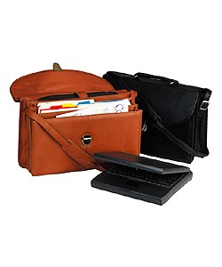 Royce Leather Milano Stepfile Laptop Briefcase