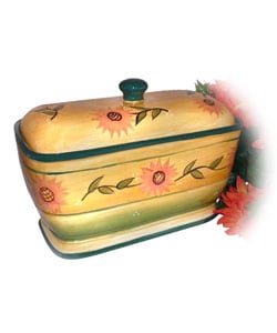 Sunflower Garden Handpainted Toast / Bread Jar