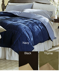 Dorm Size Microsuede Down Alternative Comforter Set