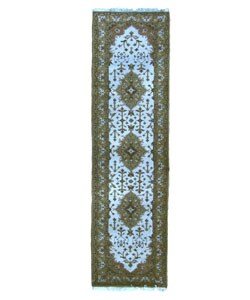 Indo Kashan Hand-knotted Ivory/ Beige Rug