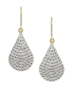 10k Gold White Crystal Teardrop Earrings (Case of 6)