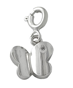 Sterling Silver CZ Butterfly Charm