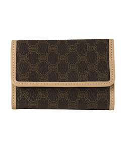 Celine Dark Brown PVC Logo Key Holder