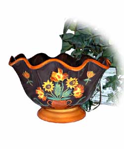 Handpainted English Sunflower Fruit Bowl