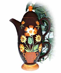 Handpainted English Sunflower Tea for One Set