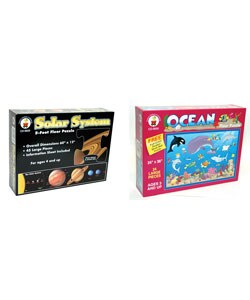 Ocean Life and Solar System Puzzle Set
