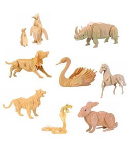 3D Puzzle Animal Jumbo Kit (8-Pack Set)