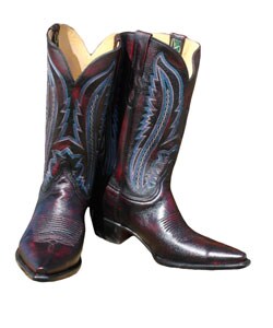 Jurassic Men's Black Cherry Cowhide Cowboy Boots