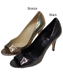 Anne Klein New York Peep Toe Crocodile Print Pumps