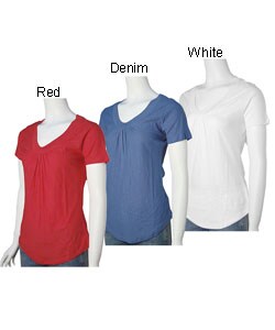 Kikit Gathered Scoop Neck Fashion Shirt