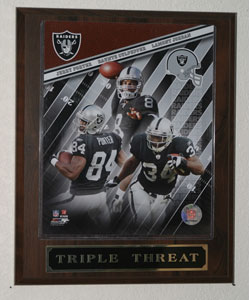 Big 3 Oakland Raiders Plaque