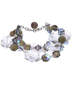 Special Occasion Crystal Triple Strand Bracelet
