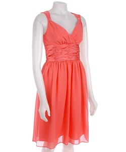 London Times Women's Ruched Waist Dress