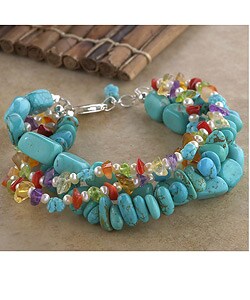 Four Strand Semi-precious Stone Bracelet (USA)